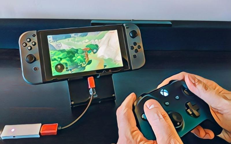 How to Connect an Xbox controller to Nintendo Switch using Magic NS 2 Adapter in wireless tabletop mode Step 8